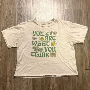 American Eagle White Graphic T-Shirt